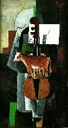 Kazimir Malevich cow and violin oil on canvas